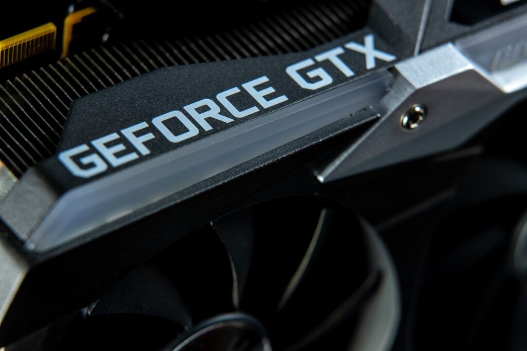 Geforce GTX closeup. Nvidia.